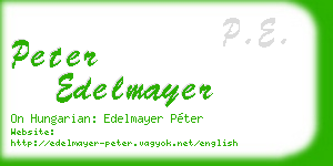 peter edelmayer business card